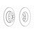 Jeu de 2 disques de frein arrière FERODO DDF1895C - Visuel 2