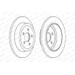 Jeu de 2 disques de frein arrière FERODO DDF1911C - Visuel 2