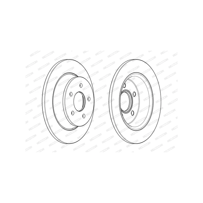 Jeu de 2 disques de frein arrière FERODO DDF2058C