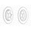 Jeu de 2 disques de frein arrière FERODO DDF2061C - Visuel 2