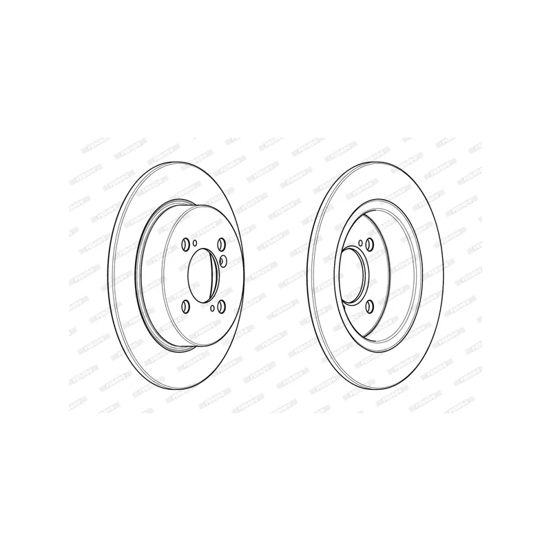 Jeu de 2 disques de frein arrière FERODO DDF2071C