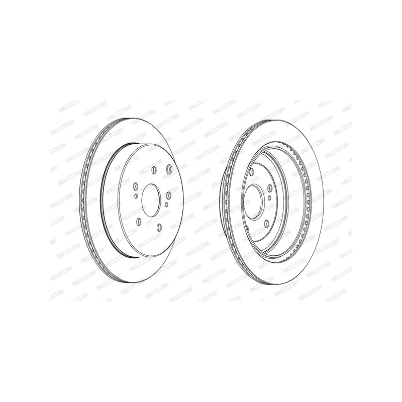 Jeu de 2 disques de frein arrière FERODO DDF2072C