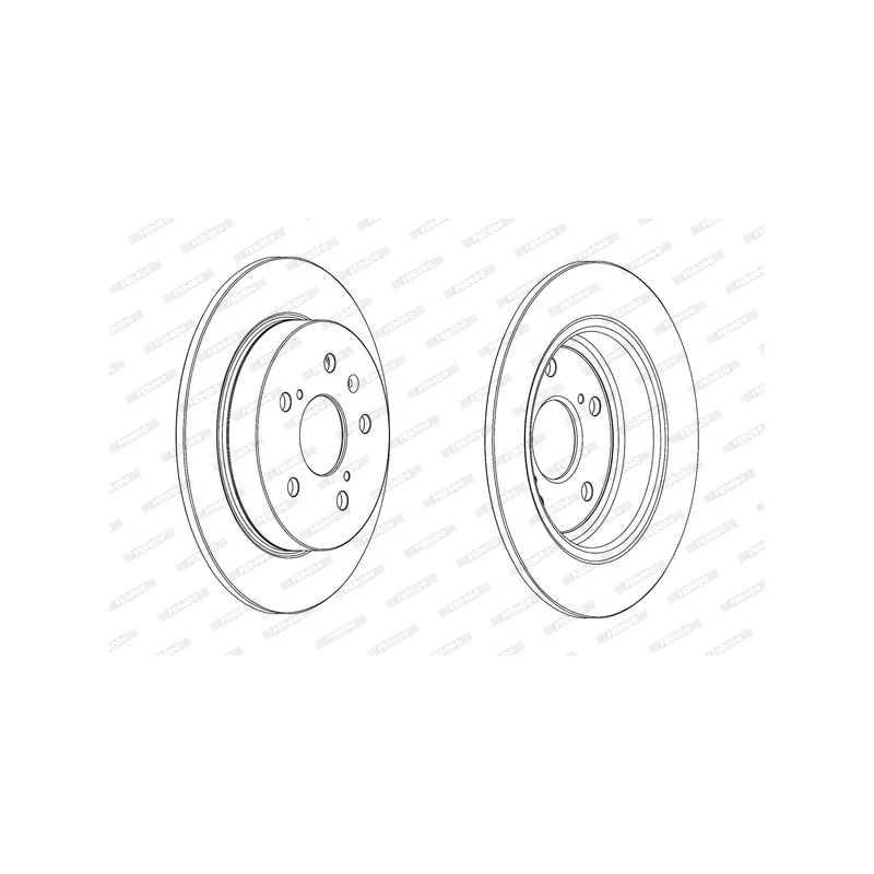 Jeu de 2 disques de frein arrière FERODO DDF2075C