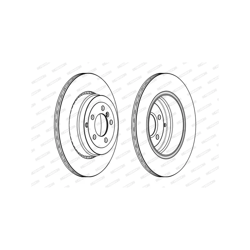 Jeu de 2 disques de frein arrière FERODO DDF2085C-1