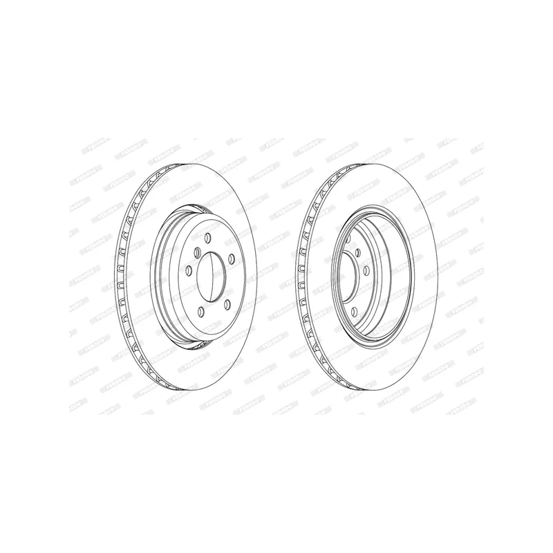 Jeu de 2 disques de frein arrière FERODO DDF2154C