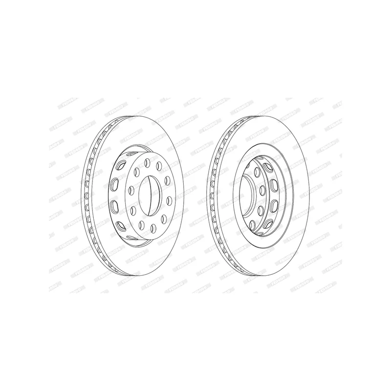 Jeu de 2 disques de frein arrière FERODO DDF2181