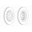 Jeu de 2 disques de frein arrière FERODO DDF2181C - Visuel 2
