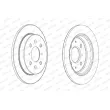 Jeu de 2 disques de frein arrière FERODO DDF2244C - Visuel 2