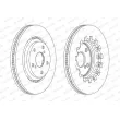 Jeu de 2 disques de frein arrière FERODO DDF2268C - Visuel 2
