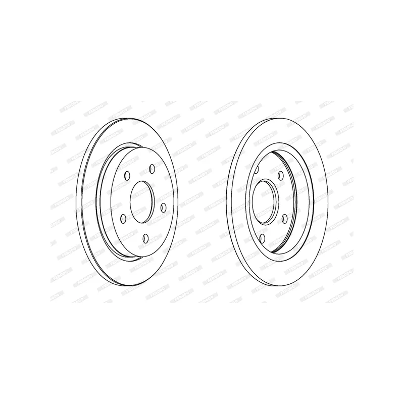 Jeu de 2 disques de frein arrière FERODO DDF232