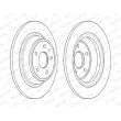 Jeu de 2 disques de frein arrière FERODO DDF2338C - Visuel 3