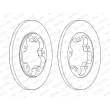 Jeu de 2 disques de frein arrière FERODO DDF2484C - Visuel 2