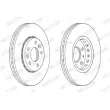 Jeu de 2 disques de frein avant FERODO DDF2507C - Visuel 2