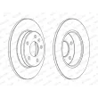 Jeu de 2 disques de frein arrière FERODO DDF2508C - Visuel 2