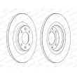 Jeu de 2 disques de frein arrière FERODO DDF2511C - Visuel 2