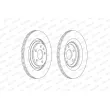 Jeu de 2 disques de frein arrière FERODO DDF2546C - Visuel 2
