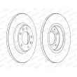Jeu de 2 disques de frein arrière FERODO DDF2569C - Visuel 2