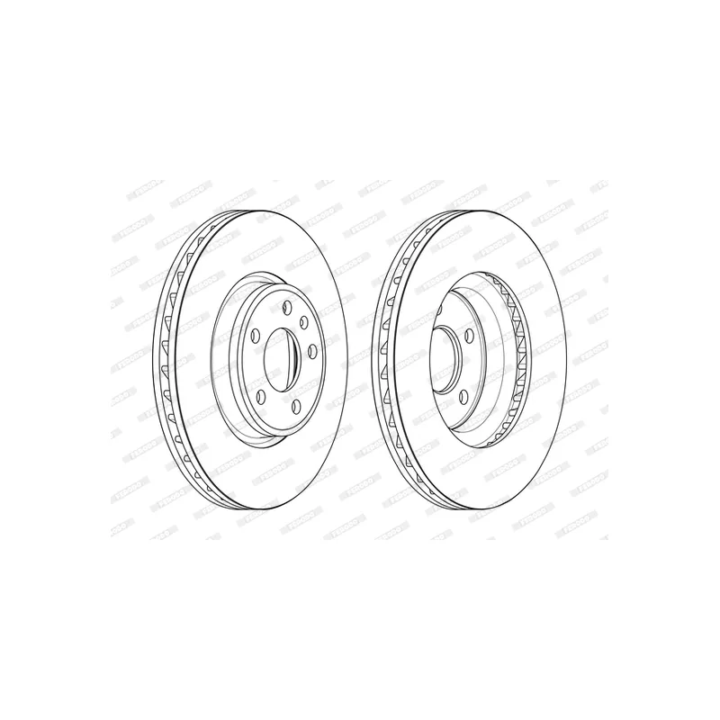 Jeu de 2 disques de frein avant FERODO DDF2596C-1