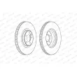 Jeu de 2 disques de frein avant FERODO DDF2601C-1 - Visuel 1