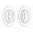 Jeu de 2 disques de frein arrière FERODO DDF2607C - Visuel 2