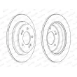Jeu de 2 disques de frein arrière FERODO DDF2608C - Visuel 2