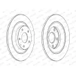 Jeu de 2 disques de frein arrière FERODO DDF2609C - Visuel 2