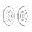 Jeu de 2 disques de frein arrière FERODO DDF2658C - Visuel 2