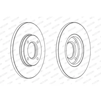 Jeu de 2 disques de frein avant FERODO DDF282