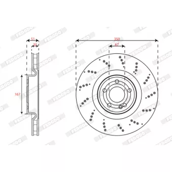 Disque de frein avant gauche FERODO DDF3027C-1
