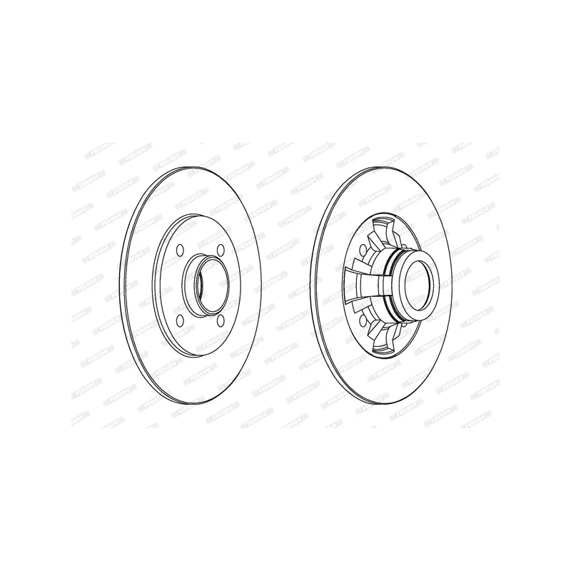 Jeu de 2 disques de frein arrière FERODO DDF333