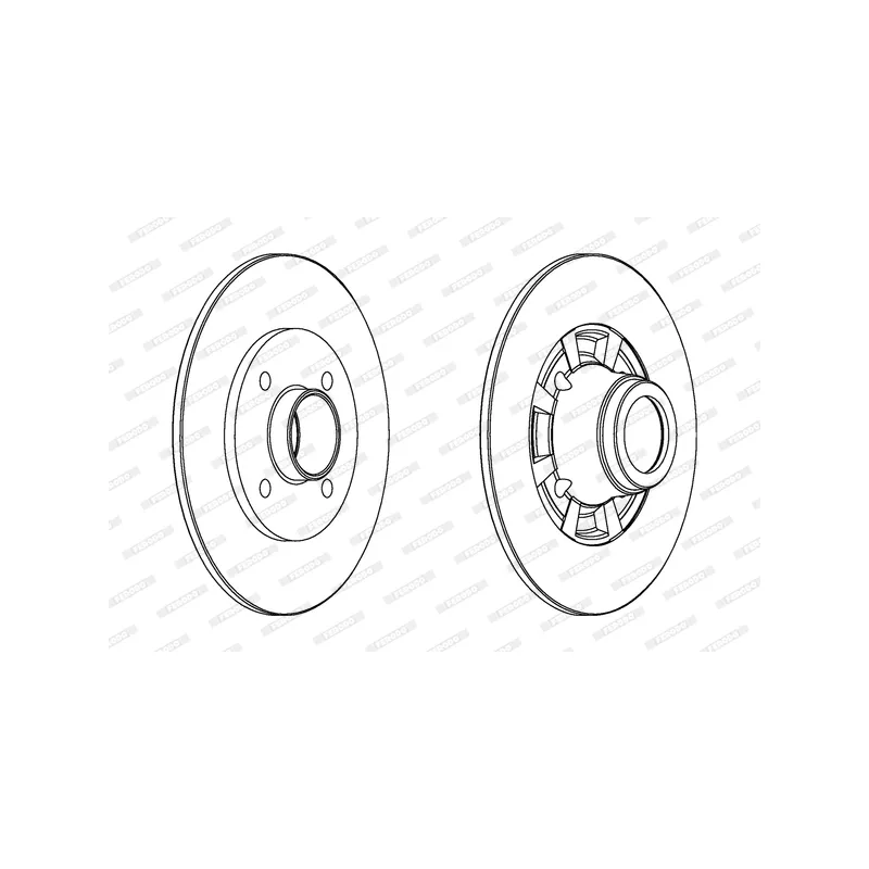 Jeu de 2 disques de frein arrière FERODO DDF334