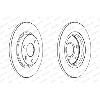 Jeu de 2 disques de frein avant FERODO DDF335
