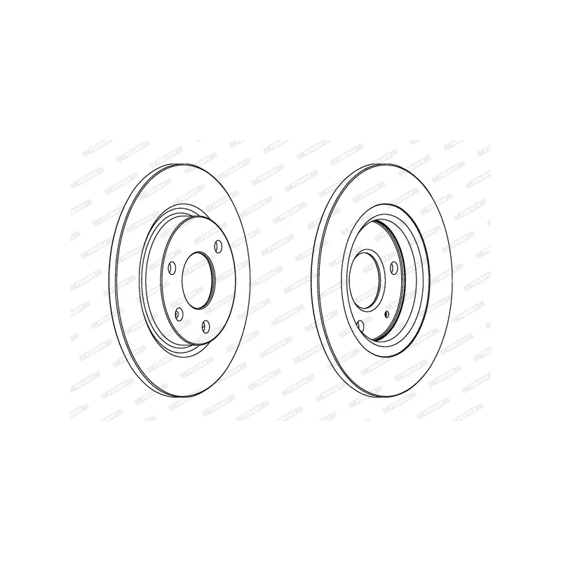 Jeu de 2 disques de frein avant FERODO DDF335