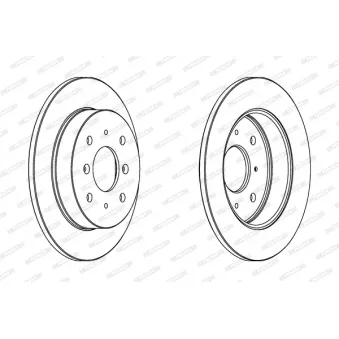 Jeu de 2 disques de frein arrière FERODO DDF360