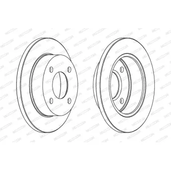 Jeu de 2 disques de frein avant FERODO DDF381