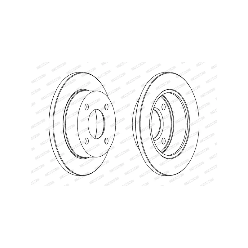 Jeu de 2 disques de frein avant FERODO DDF381