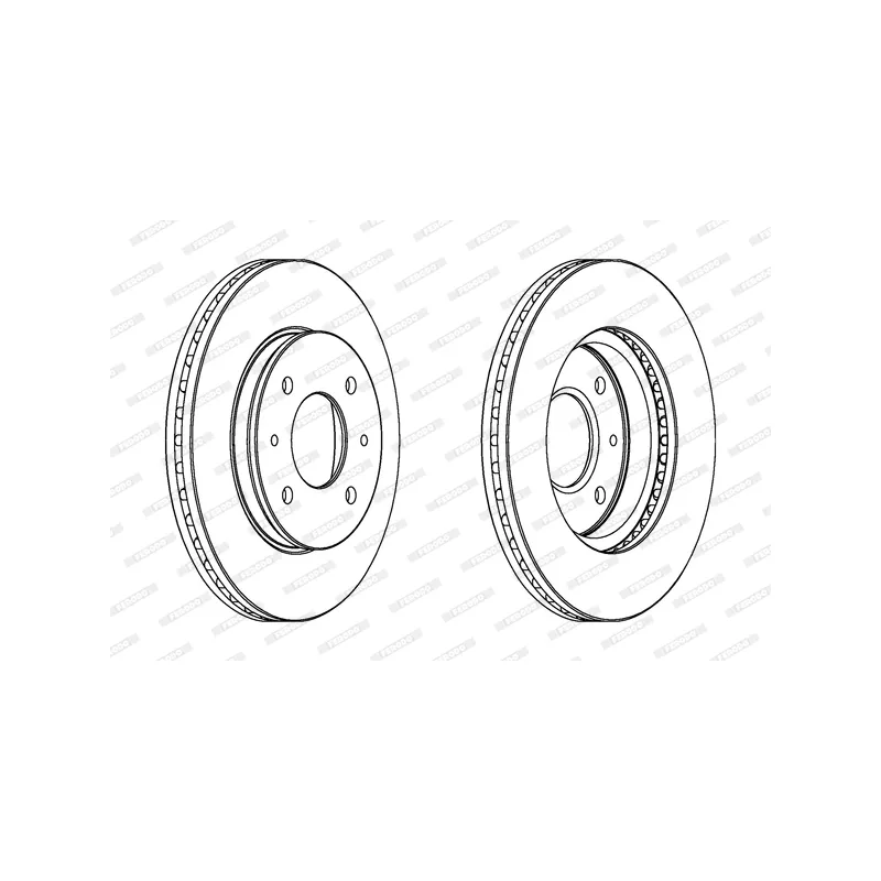 Jeu de 2 disques de frein avant FERODO DDF391