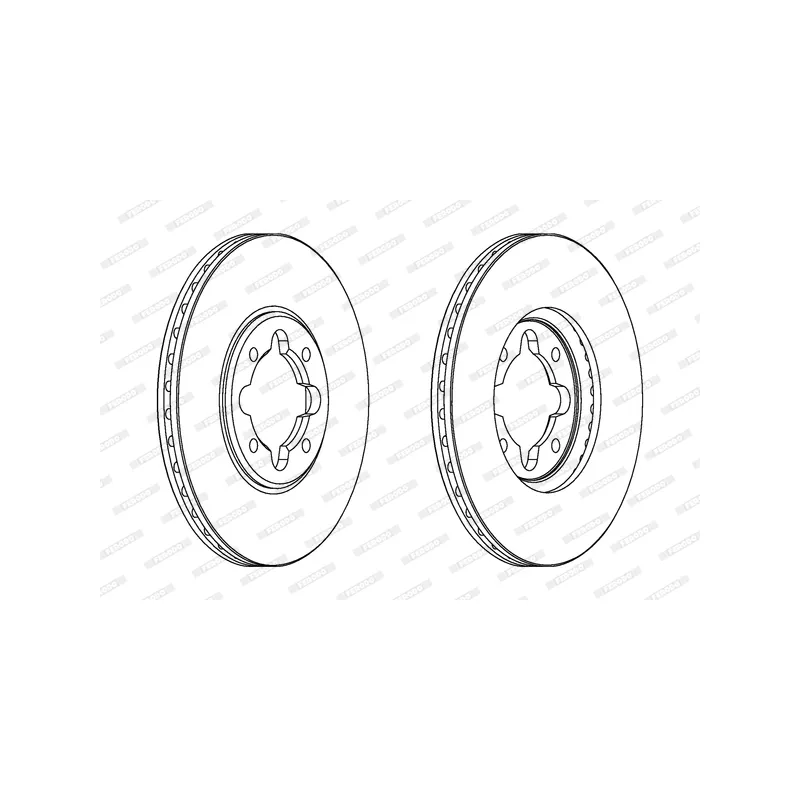 Jeu de 2 disques de frein avant FERODO DDF410