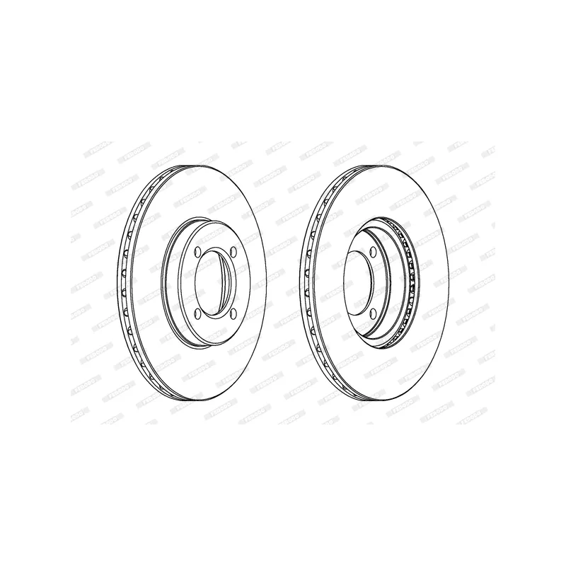 Jeu de 2 disques de frein avant FERODO DDF414