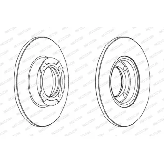 Jeu de 2 disques de frein avant FERODO DDF418