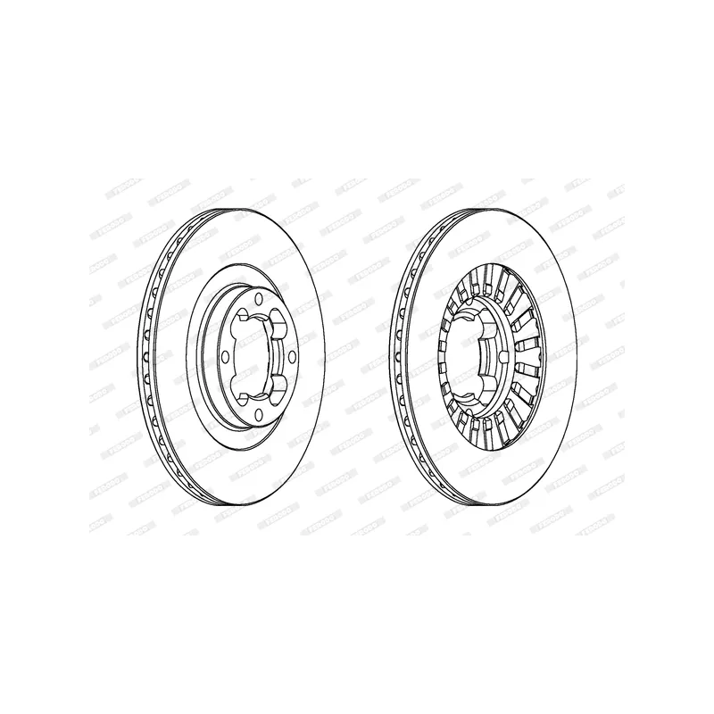 Jeu de 2 disques de frein avant FERODO DDF465