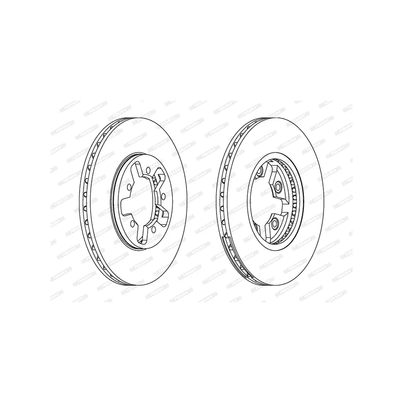 Jeu de 2 disques de frein avant FERODO DDF470