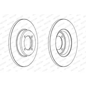 Jeu de 2 disques de frein avant FERODO DDF527