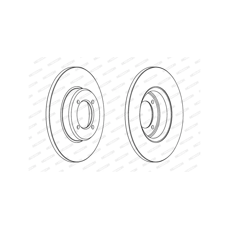 Jeu de 2 disques de frein avant FERODO DDF527