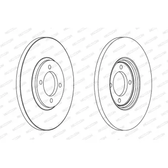 Jeu de 2 disques de frein arrière FERODO DDF529