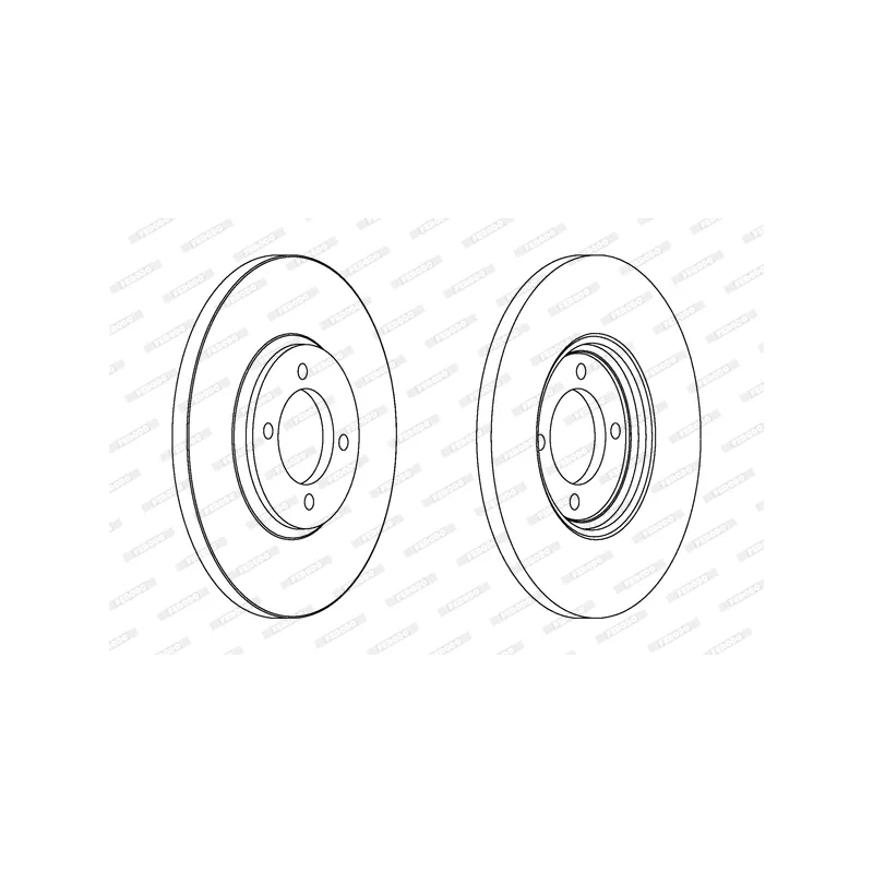 Jeu de 2 disques de frein arrière FERODO DDF529