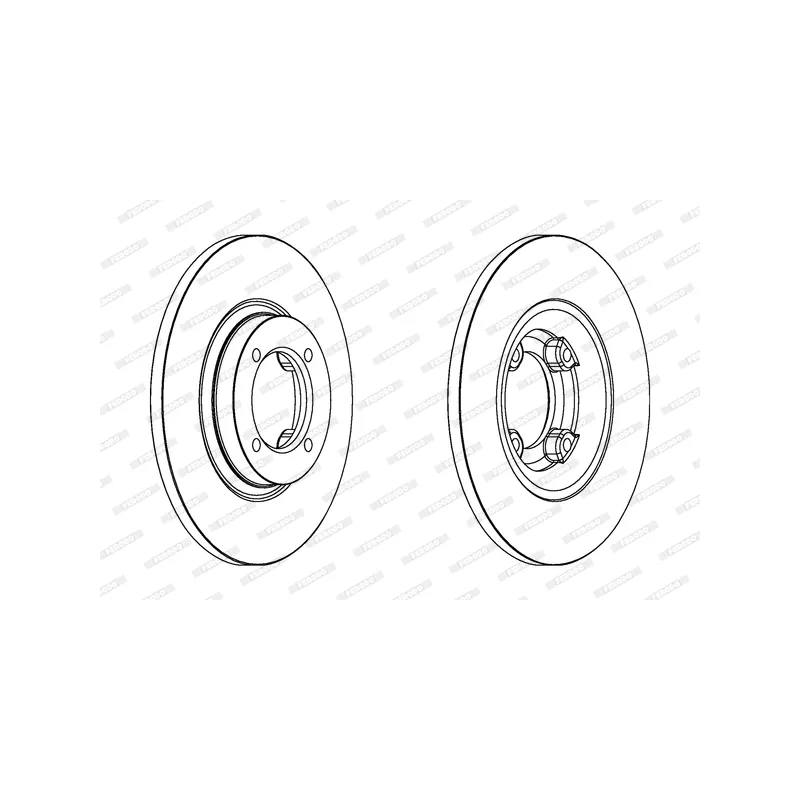 Jeu de 2 disques de frein avant FERODO DDF533