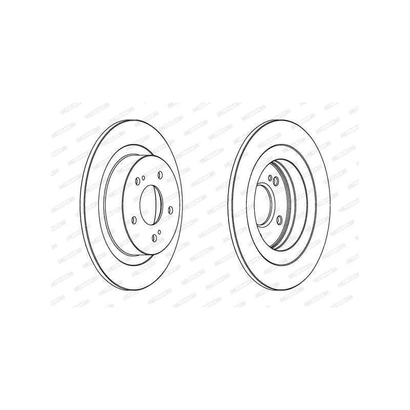 Jeu de 2 disques de frein arrière FERODO DDF546