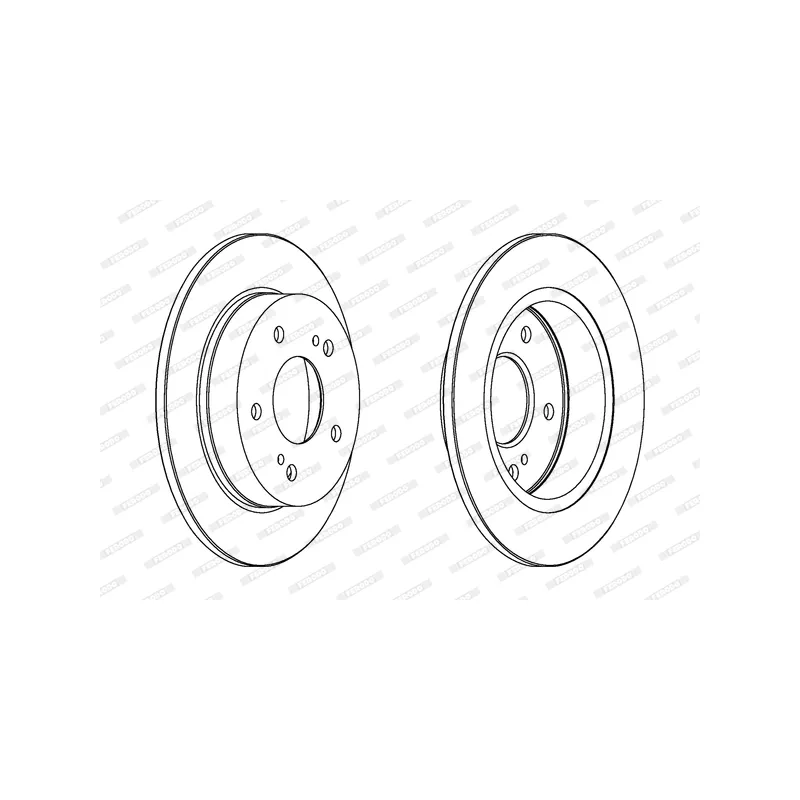 Jeu de 2 disques de frein arrière FERODO DDF549