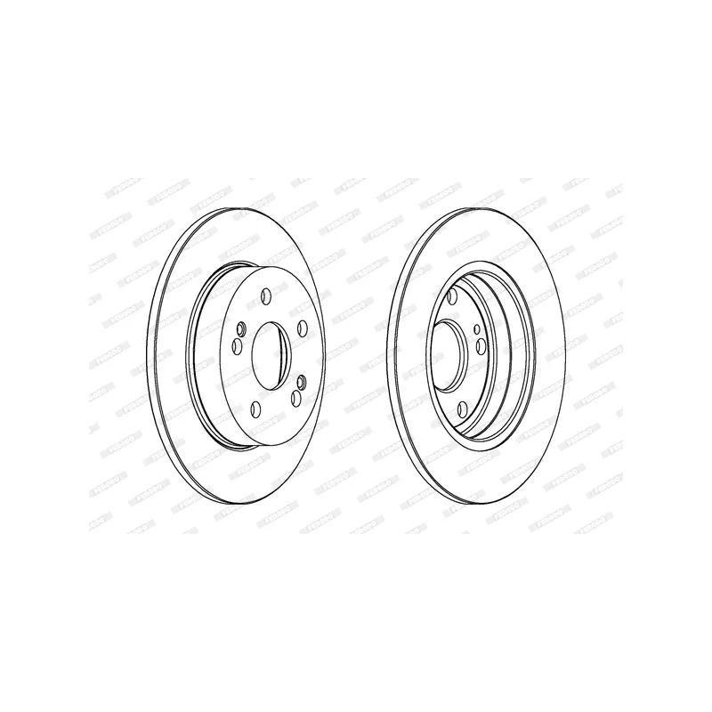 Jeu de 2 disques de frein arrière FERODO DDF555